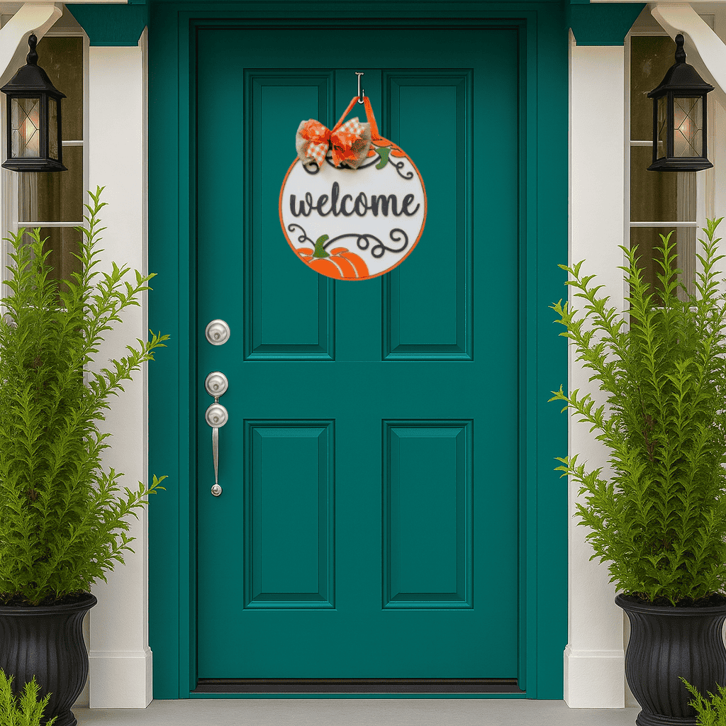 Welcome Pumpkin Door Hanger