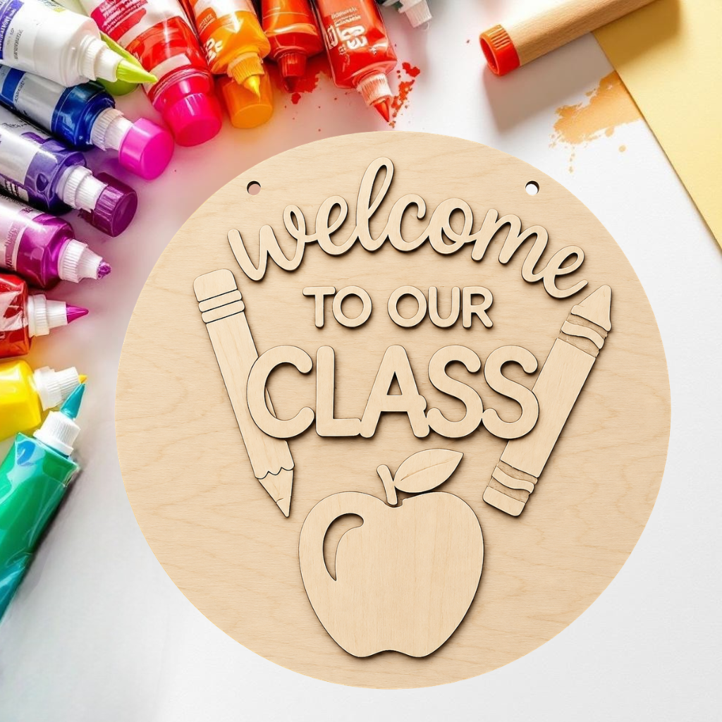 DIY Welcome to Our Class Teacher Door Hanger Kit