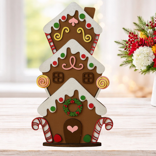 Gingerbread House Christmas Shelf Sitter