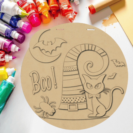 DIY Witch Hat Halloween Door Hanger Kit